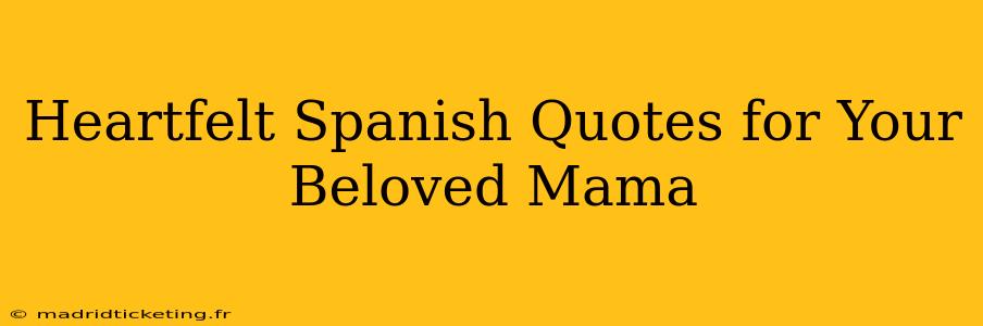Heartfelt Spanish Quotes for Your Beloved Mama