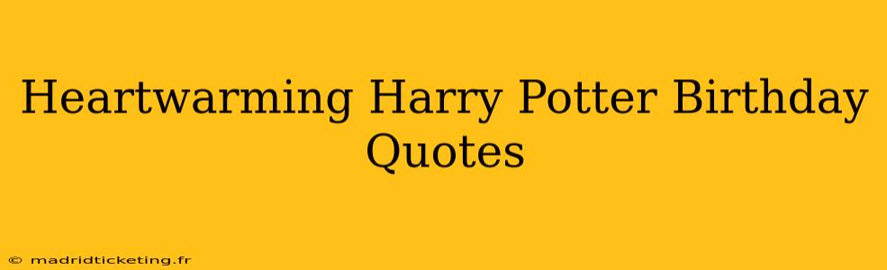 Heartwarming Harry Potter Birthday Quotes