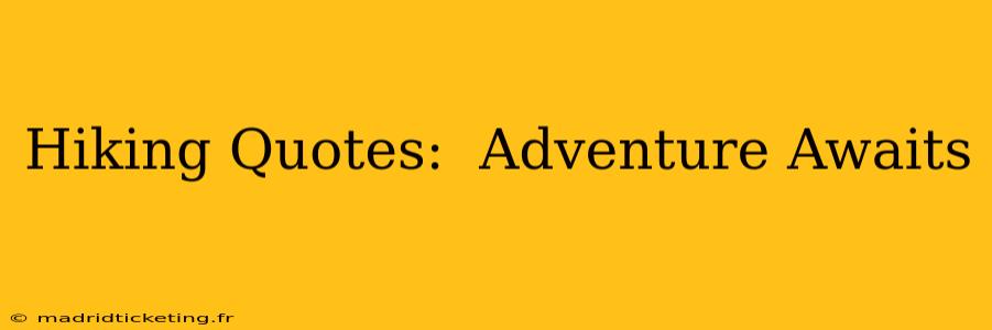 Hiking Quotes:  Adventure Awaits