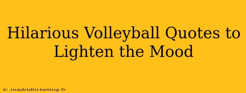 Hilarious Volleyball Quotes to Lighten the Mood