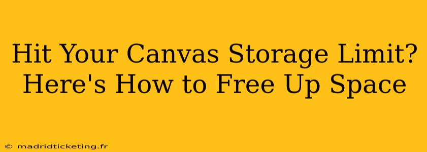 Hit Your Canvas Storage Limit? Here's How to Free Up Space