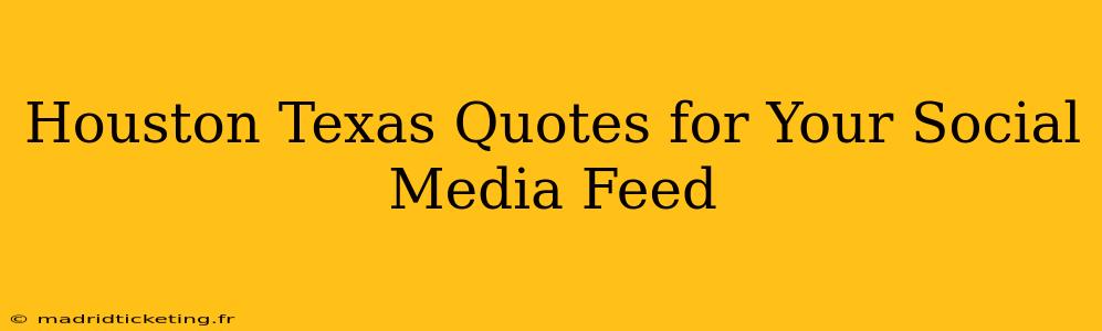 Houston Texas Quotes for Your Social Media Feed