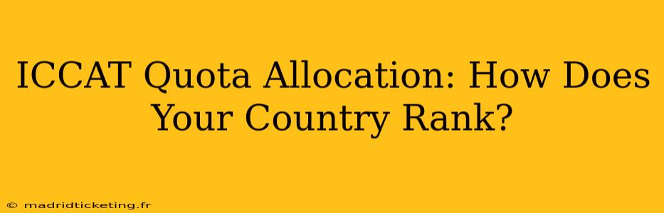 ICCAT Quota Allocation: How Does Your Country Rank?