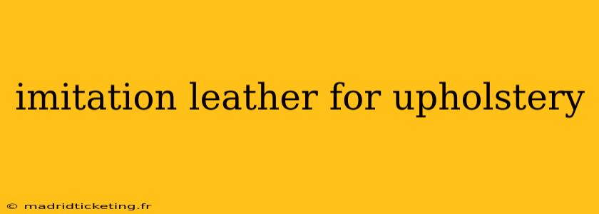 imitation leather for upholstery