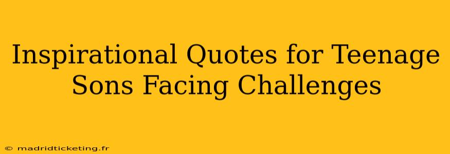 Inspirational Quotes for Teenage Sons Facing Challenges
