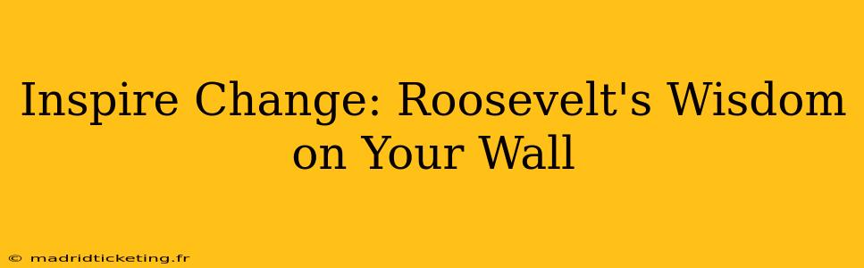 Inspire Change: Roosevelt's Wisdom on Your Wall