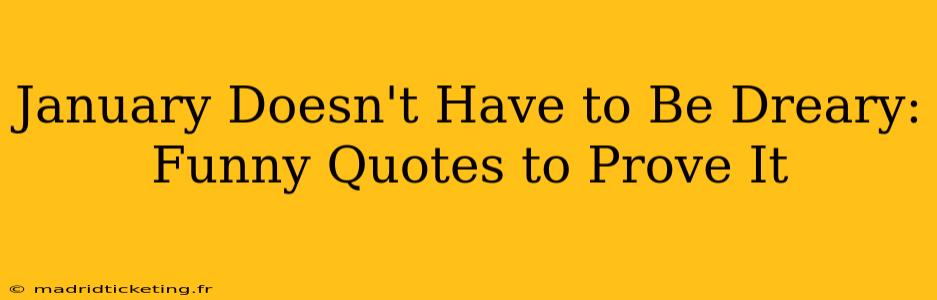 January Doesn't Have to Be Dreary: Funny Quotes to Prove It