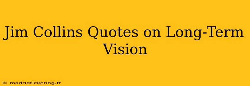 Jim Collins Quotes on Long-Term Vision