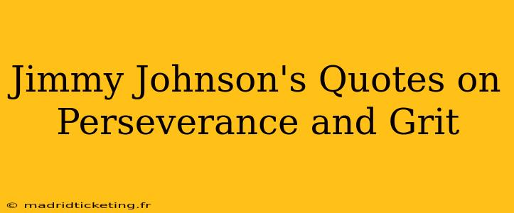 Jimmy Johnson's Quotes on Perseverance and Grit