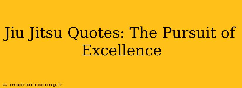 Jiu Jitsu Quotes: The Pursuit of Excellence