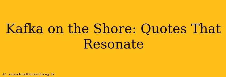 Kafka on the Shore: Quotes That Resonate
