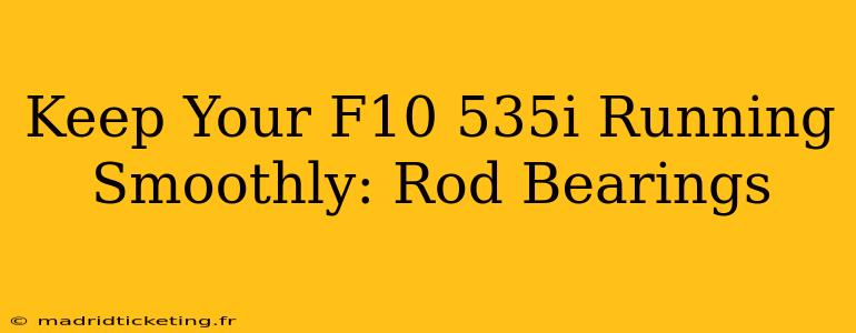 Keep Your F10 535i Running Smoothly: Rod Bearings