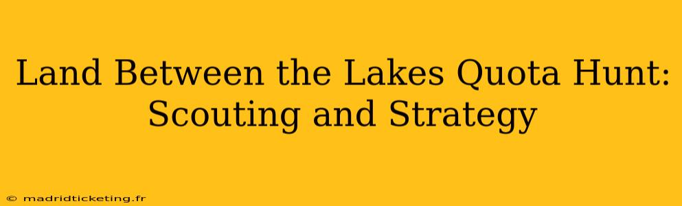 Land Between the Lakes Quota Hunt: Scouting and Strategy
