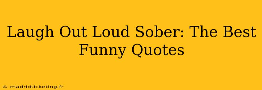 Laugh Out Loud Sober: The Best Funny Quotes
