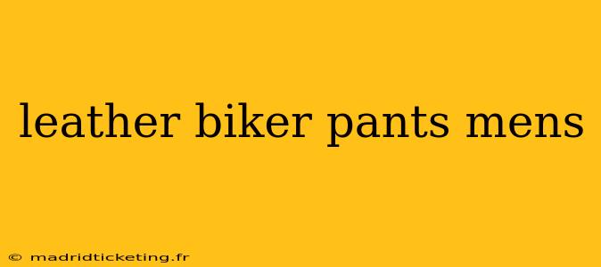 leather biker pants mens