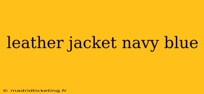 leather jacket navy blue
