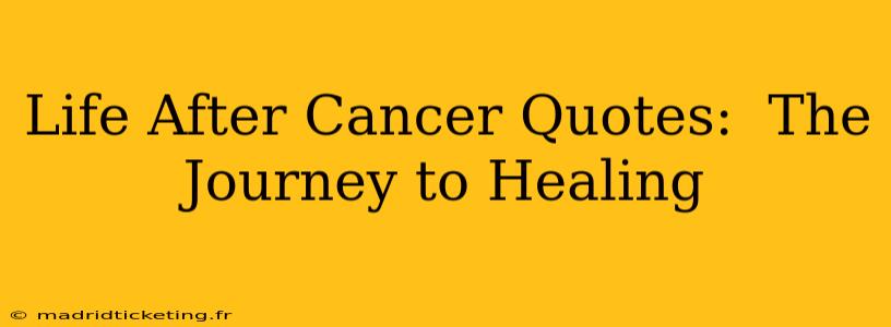 Life After Cancer Quotes:  The Journey to Healing