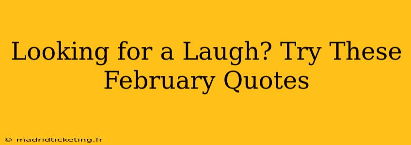 Looking for a Laugh? Try These February Quotes
