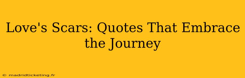 Love's Scars: Quotes That Embrace the Journey
