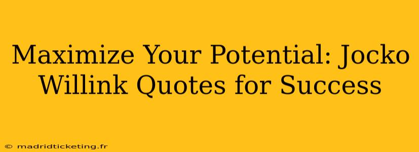Maximize Your Potential: Jocko Willink Quotes for Success