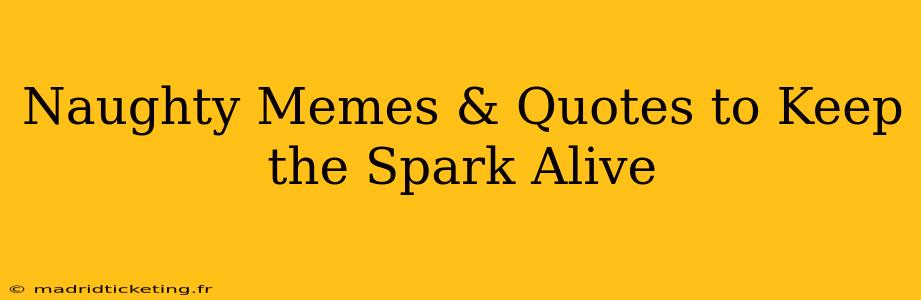 Naughty Memes & Quotes to Keep the Spark Alive