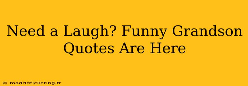 Need a Laugh? Funny Grandson Quotes Are Here