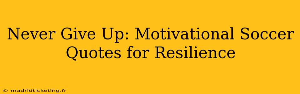 Never Give Up: Motivational Soccer Quotes for Resilience