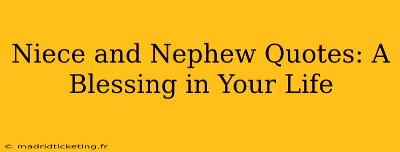 Niece and Nephew Quotes: A Blessing in Your Life