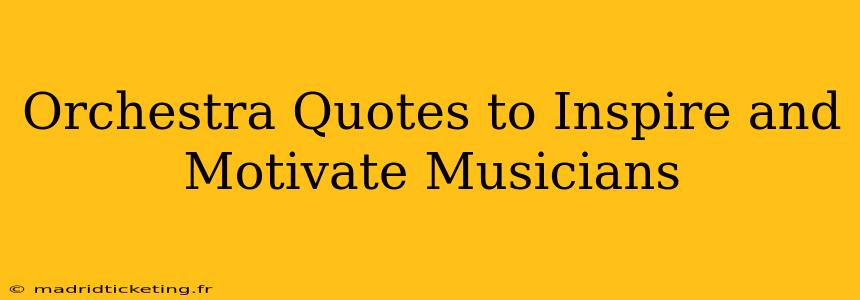 Orchestra Quotes to Inspire and Motivate Musicians