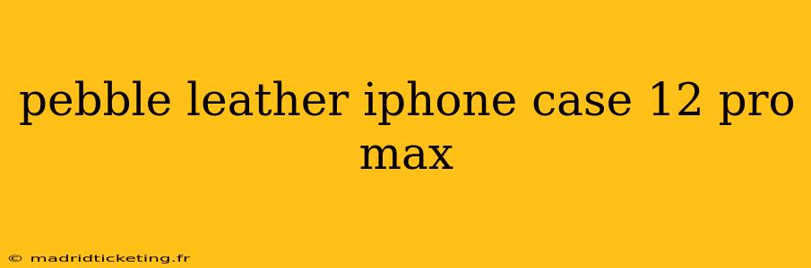pebble leather iphone case 12 pro max