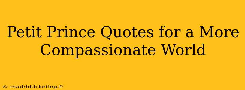 Petit Prince Quotes for a More Compassionate World