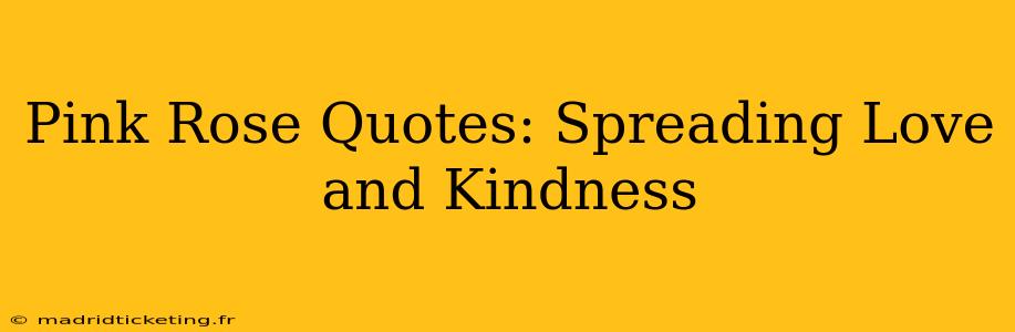 Pink Rose Quotes: Spreading Love and Kindness