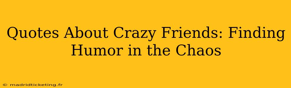 Quotes About Crazy Friends: Finding Humor in the Chaos