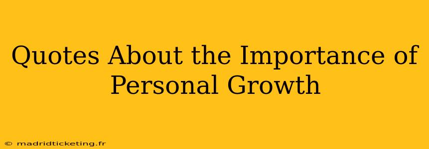 Quotes About the Importance of Personal Growth