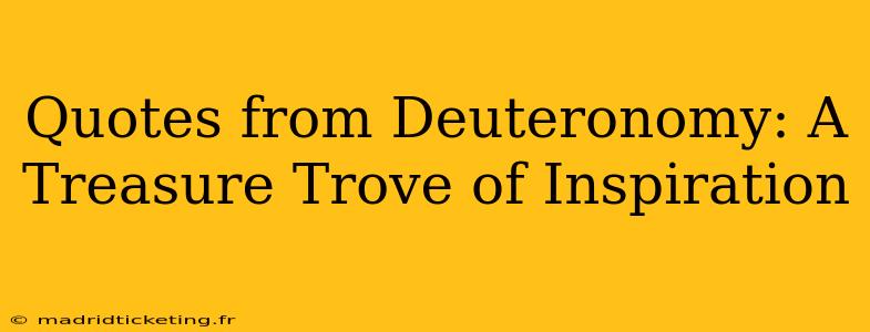 Quotes from Deuteronomy: A Treasure Trove of Inspiration