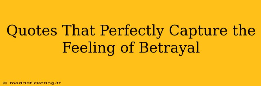 Quotes That Perfectly Capture the Feeling of Betrayal