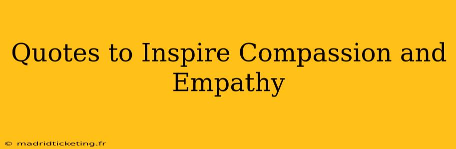 Quotes to Inspire Compassion and Empathy