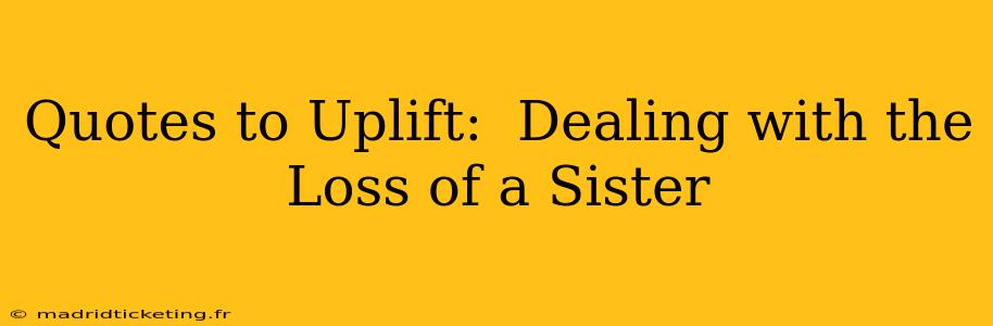 Quotes to Uplift:  Dealing with the Loss of a Sister