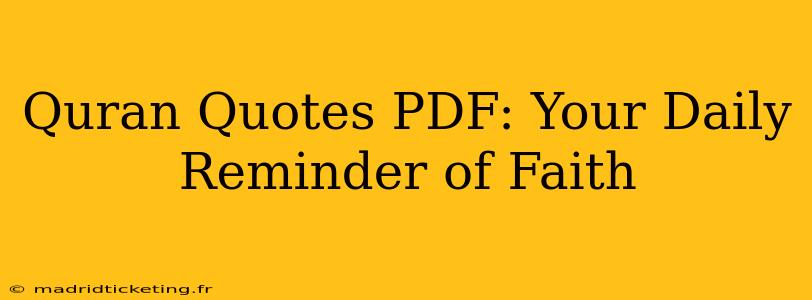 Quran Quotes PDF: Your Daily Reminder of Faith