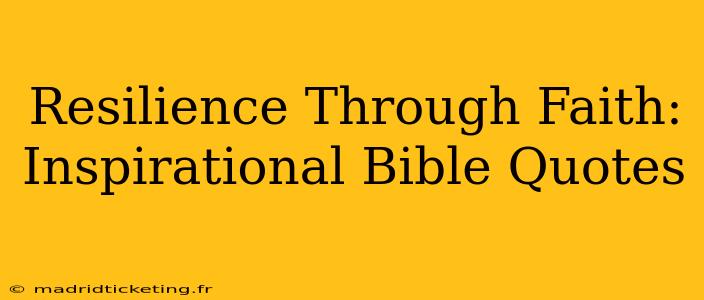Resilience Through Faith: Inspirational Bible Quotes