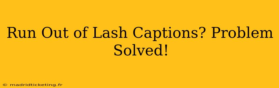 Run Out of Lash Captions? Problem Solved!