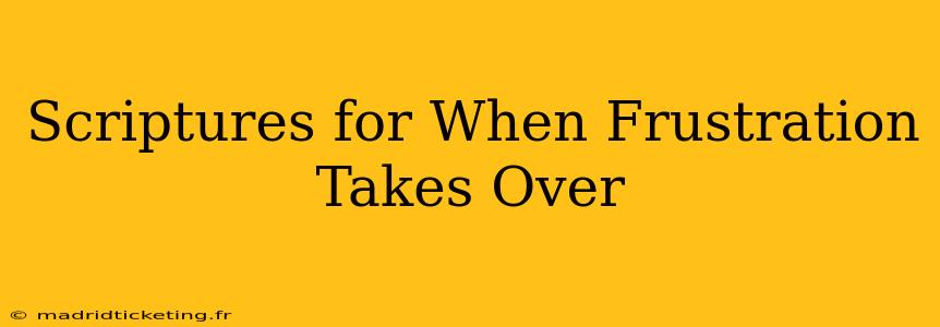 Scriptures for When Frustration Takes Over
