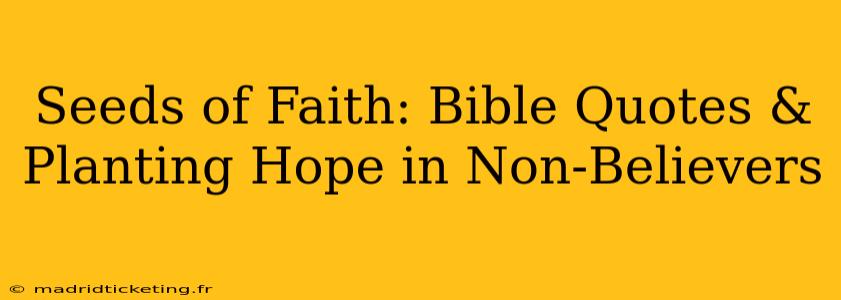 Seeds of Faith: Bible Quotes & Planting Hope in Non-Believers