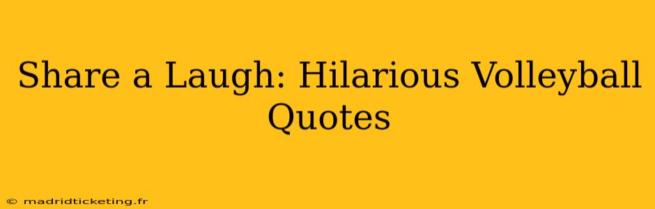 Share a Laugh: Hilarious Volleyball Quotes