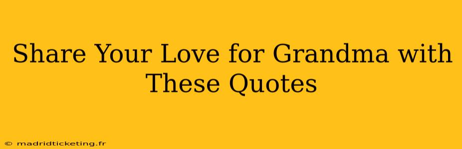 Share Your Love for Grandma with These Quotes