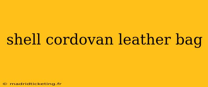 shell cordovan leather bag