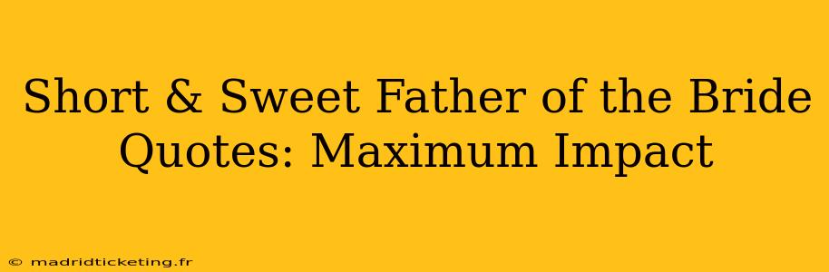 Short & Sweet Father of the Bride Quotes: Maximum Impact