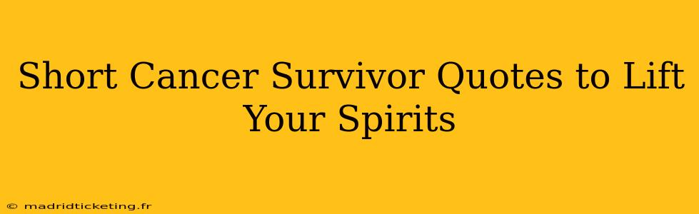 Short Cancer Survivor Quotes to Lift Your Spirits