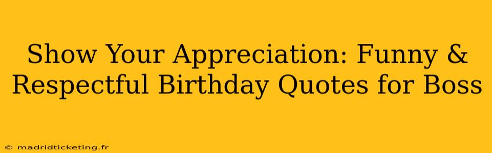 Show Your Appreciation: Funny & Respectful Birthday Quotes for Boss