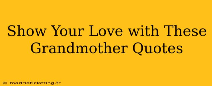 Show Your Love with These Grandmother Quotes